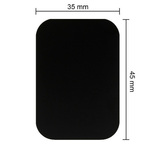 Metal plate for magnet holders - rectangular 35x45mm grey