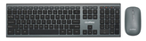 Cliptec Zestaw klawiatura multimedialna + mysz optyczna 1200DPI Slimline Air RZK350 bezprzewodowe szare