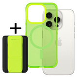 Amazing Thing Etui Titan Pro Neon Mag Wallet Case 10FT IP156.7PTWGN do Iphone 15 Pro Max zielony z podstawką