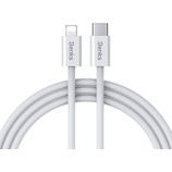 Benks Kabel D46 pleciony - Typ C na Lightning - PD 27W 3A 2 metry biały