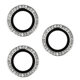 Hartowane szkło HARD DIAMOND na aparat (LENS) do Iphone 16 Pro/16 Pro Max srebrne (obiektyw 3 sztuki)