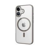 Rock Guard Series Magnetic Case for Iphone 16 transparent-grey
