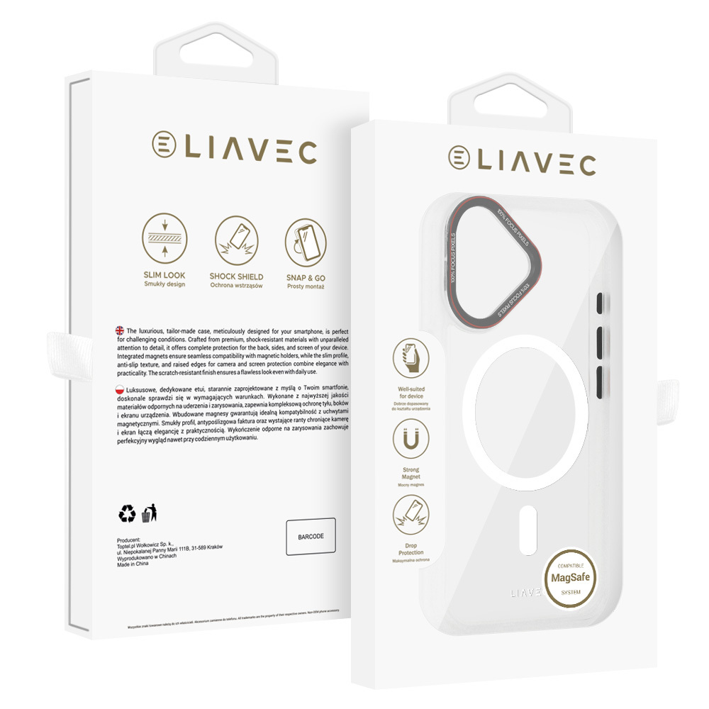 Liavec Hybrid Magsafe Kryt ClearCase pro Apple iPhone 16