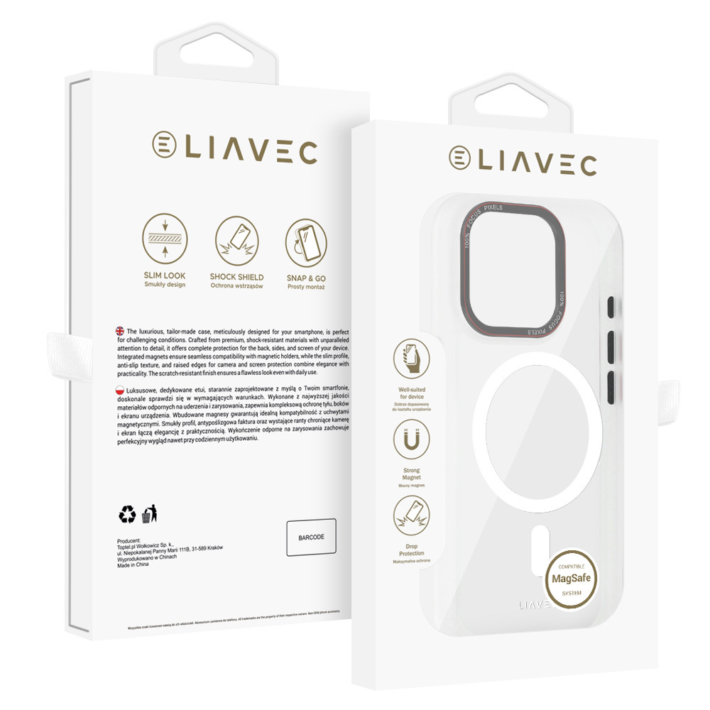 Liavec Hybrid Magsafe Kryt ClearCase pro Apple iPhone 16 Pro Max