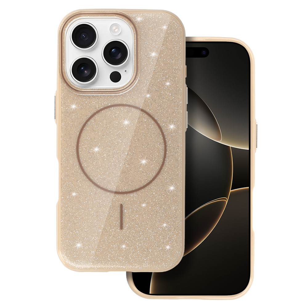 Kryt Magsafe Slim Shiny pro Apple iPhone 15 Pro , barva zlatá