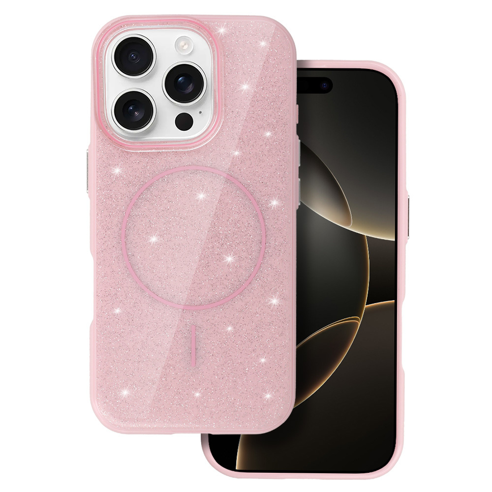 Kryt Magsafe Slim Shiny pro Apple iPhone 15 Pro Max , barva růžová