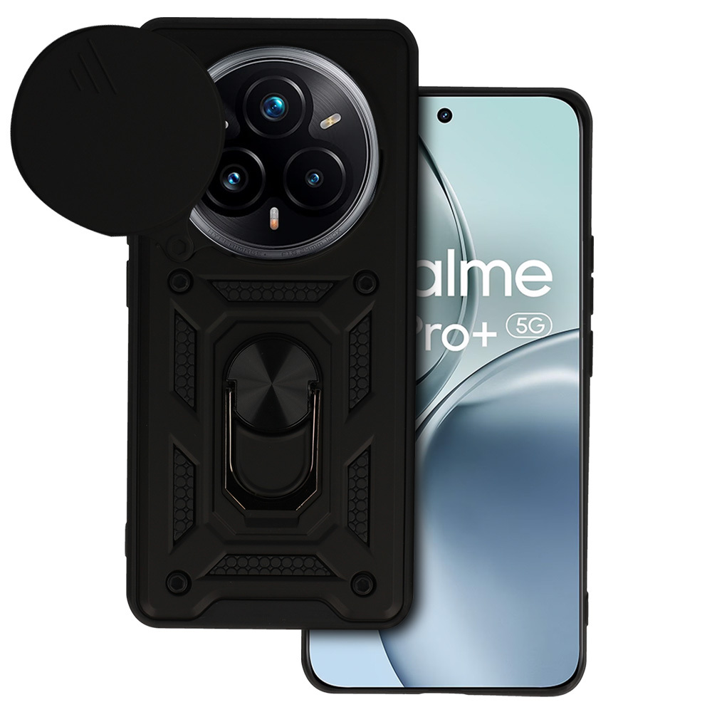 Kryt odolný SlideCam pro Realme 14 Pro Plus 5G , barva černá