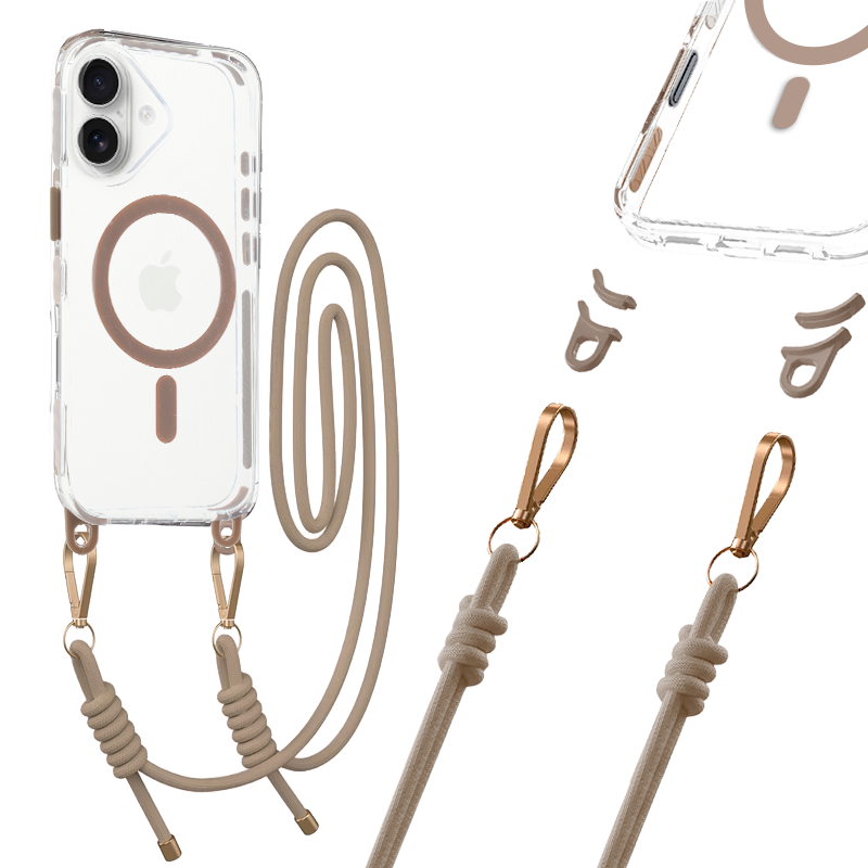 Tel Protect Strap Kryt ClearCase pro Apple iPhone 17 , barva zlatá