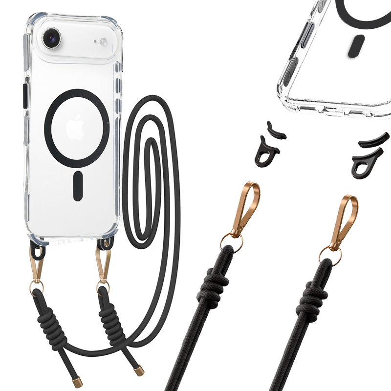 Tel Protect Strap Kryt ClearCase pro Apple iPhone 17 Air , barva černá