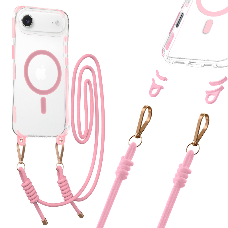 Tel Protect Strap Kryt ClearCase pro Apple iPhone 17 Air , barva růžová