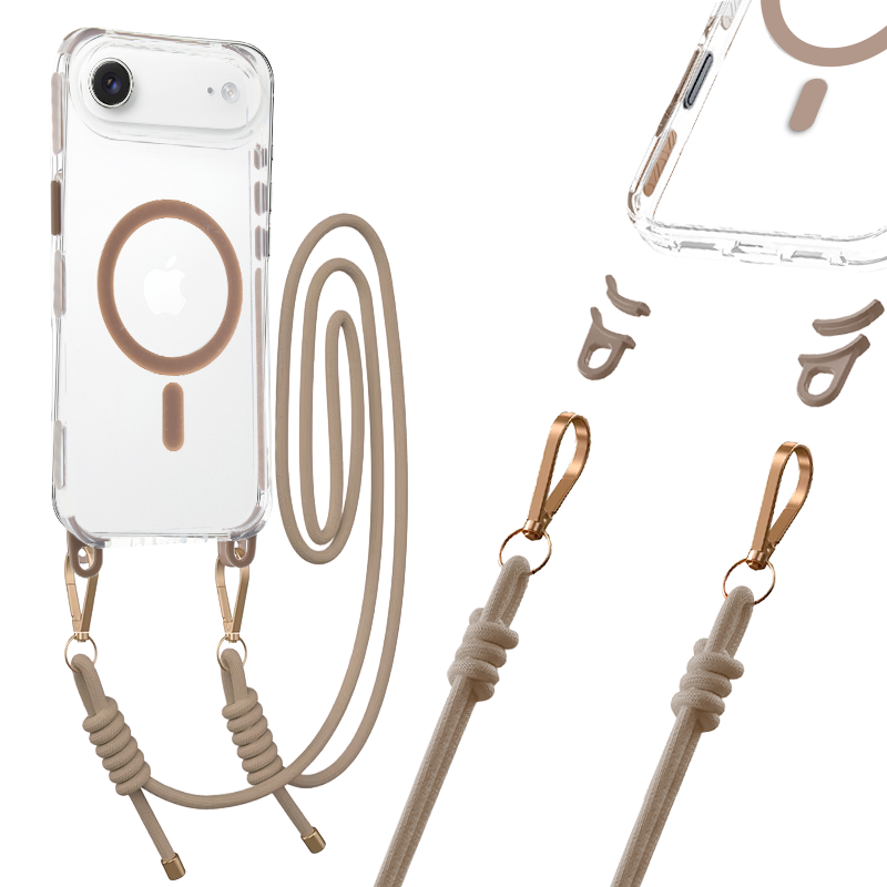 Tel Protect Strap Kryt ClearCase pro Apple iPhone 17 Air , barva zlatá