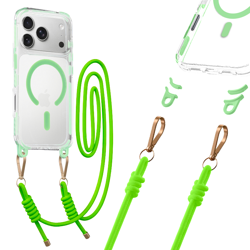 Tel Protect Strap Kryt ClearCase pro Apple iPhone 17 Pro , barva zelená