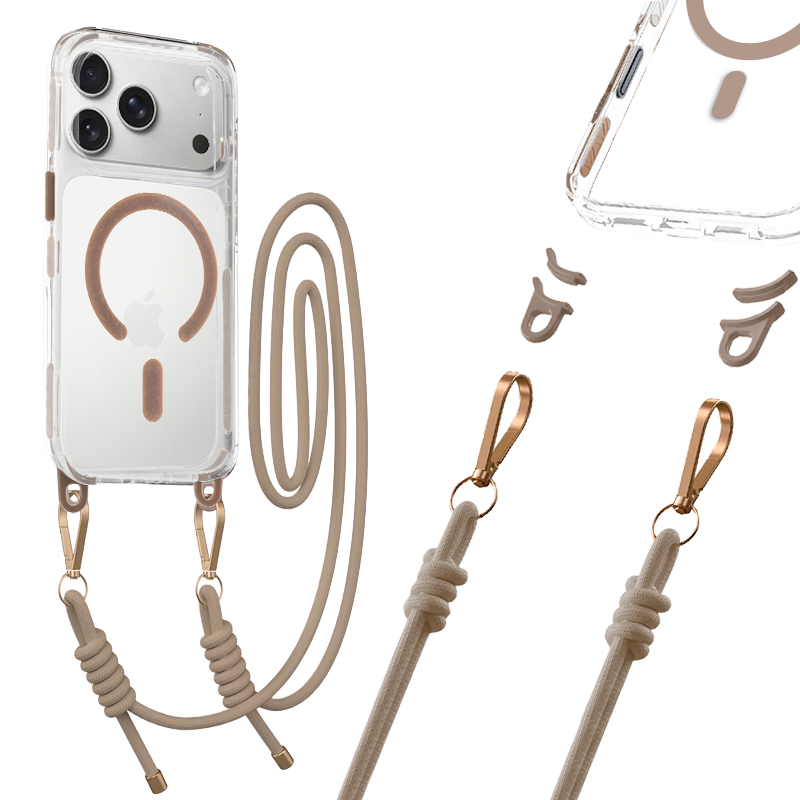 Tel Protect Strap Kryt ClearCase pro Apple iPhone 17 Pro Max , barva zlatá