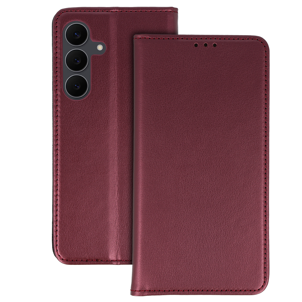 Knížkové pouzdro Smart Magneto pro Samsung Galaxy S25 FE , barva vínová