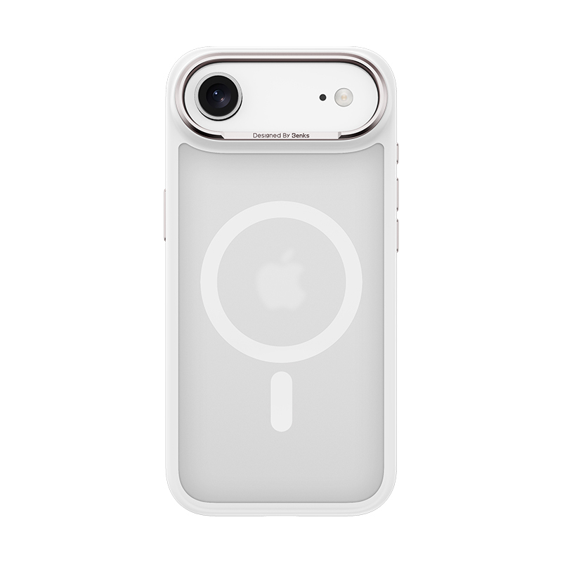 Benks Magnetic Mist Case Metal Frame (0068) for Apple iPhone 17 Air , barva bílá (Camera Control Button)