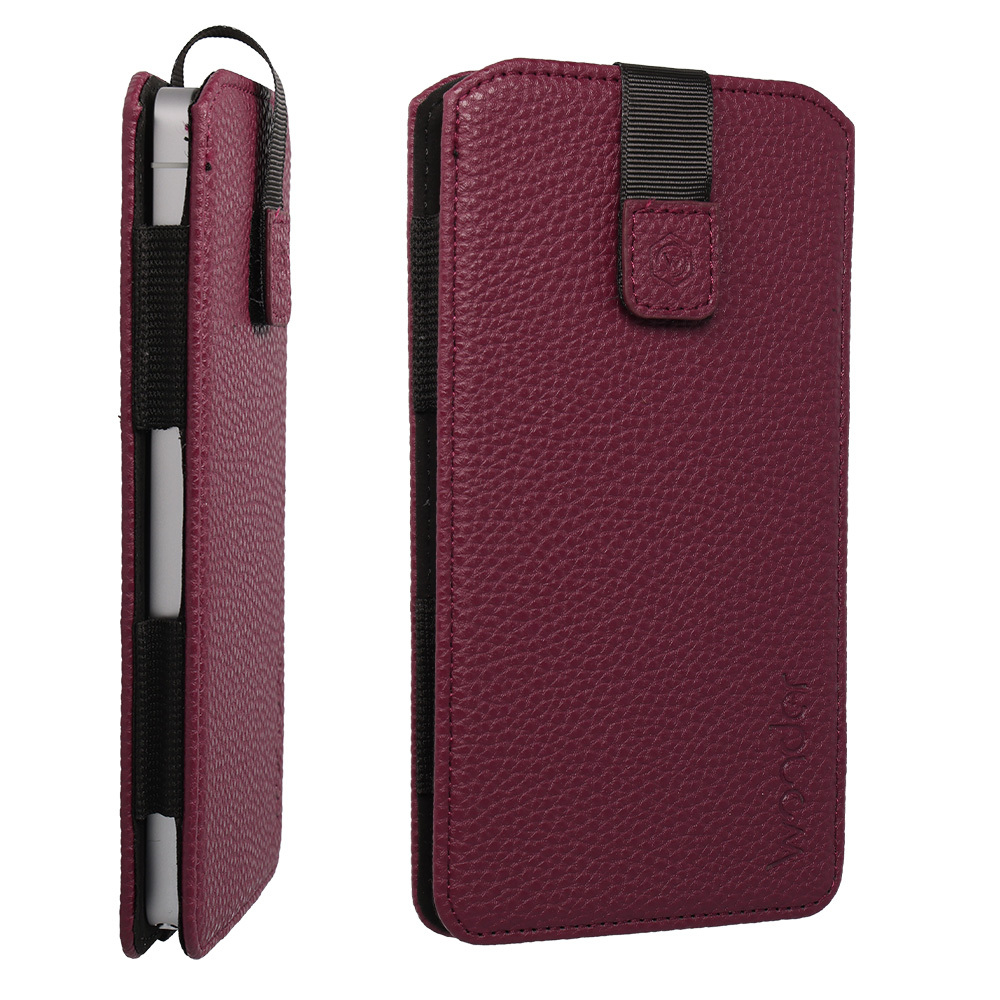 WONDER Flexi Pouch Case (Size XL) for Apple iPhone 17 Air, Apple iPhone 16 Plus/Samsung S26 Plus/S25 Plus/A56/A55/A54/Xiaomi 15/14/13T Pro/13T/Oppo Find X8/Find X7/Reno 12 Pro/Vivo X200/X100/V40 Pro/Motorola Edge 50 Pro/Edge 50/Edge 30 Fusion , barva víno