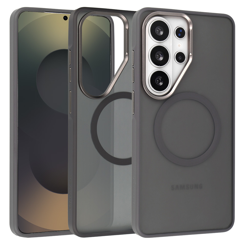 Liavec Soft Case Metal Frame for Samsung Galaxy S26 Ultra , barva šedá