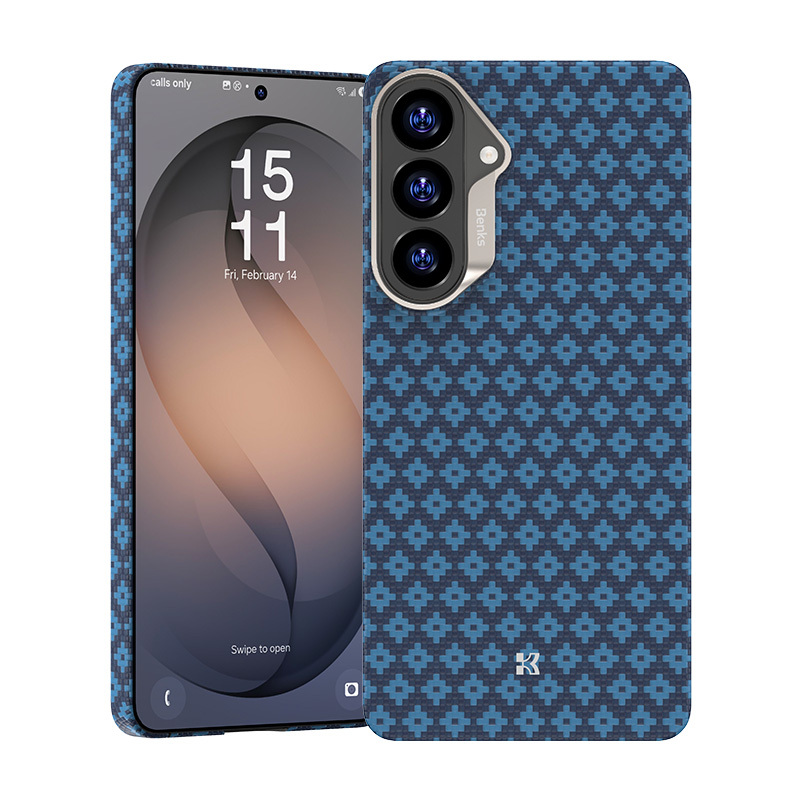 Benks Magnetic Armor Air Armor Grid Kevlar Case Metal Frame 600D (A049) for Samsung Galaxy S26 Plus , barva modrá