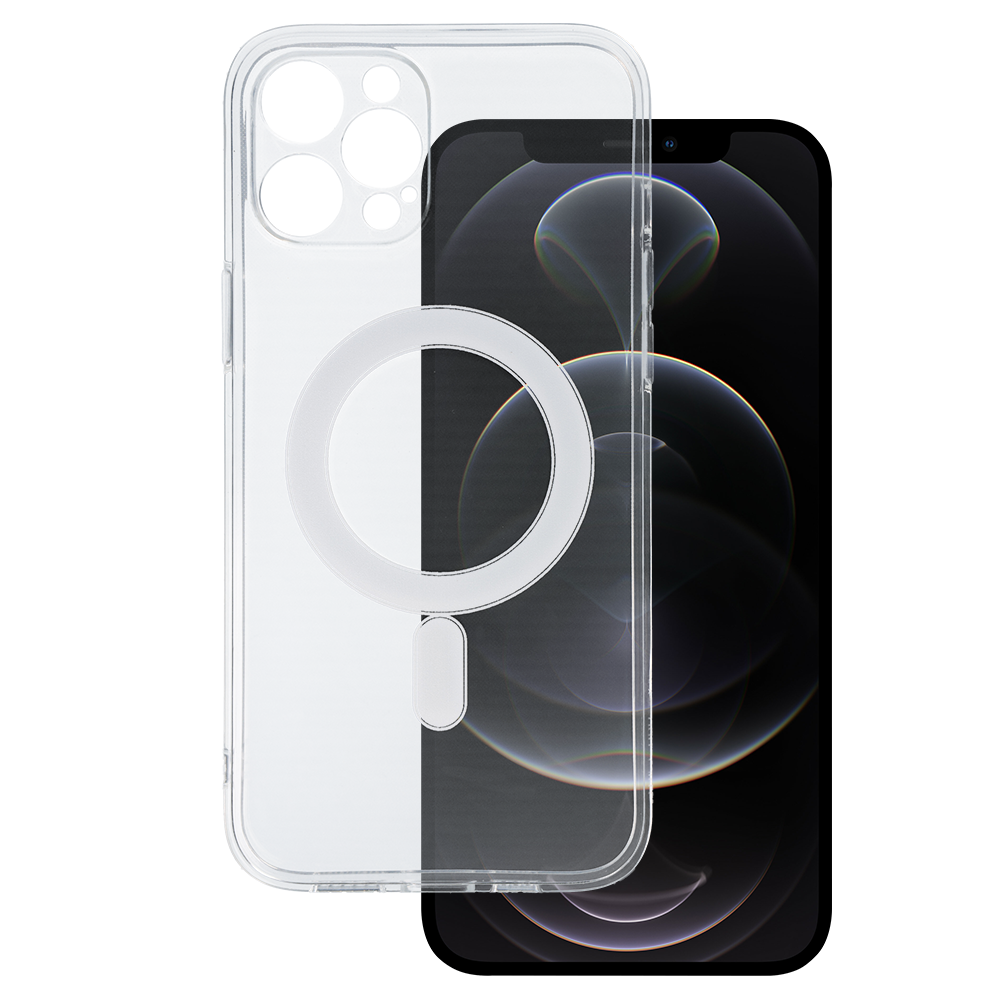 Kryt MagSafe Silicone pro Apple iPhone 12 Pro Max , barva čirá