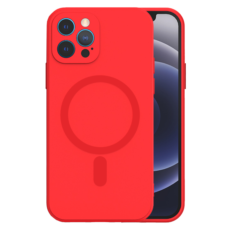 Kryt MagSafe Silicone pro Apple iPhone 12 Pro , barva červená