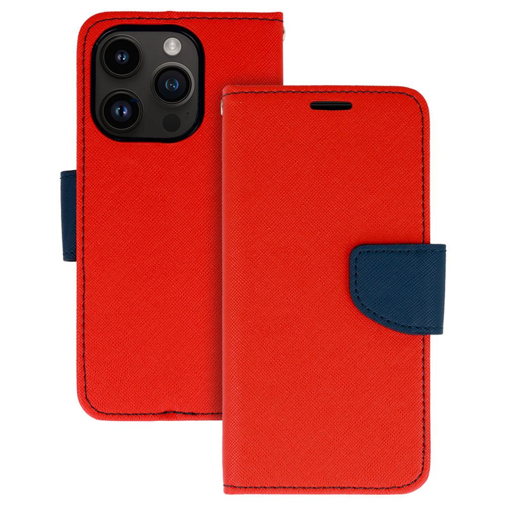 Knížkové pouzdro Fancy pro Samsung Galaxy A22 5G , barva červená-modrá
