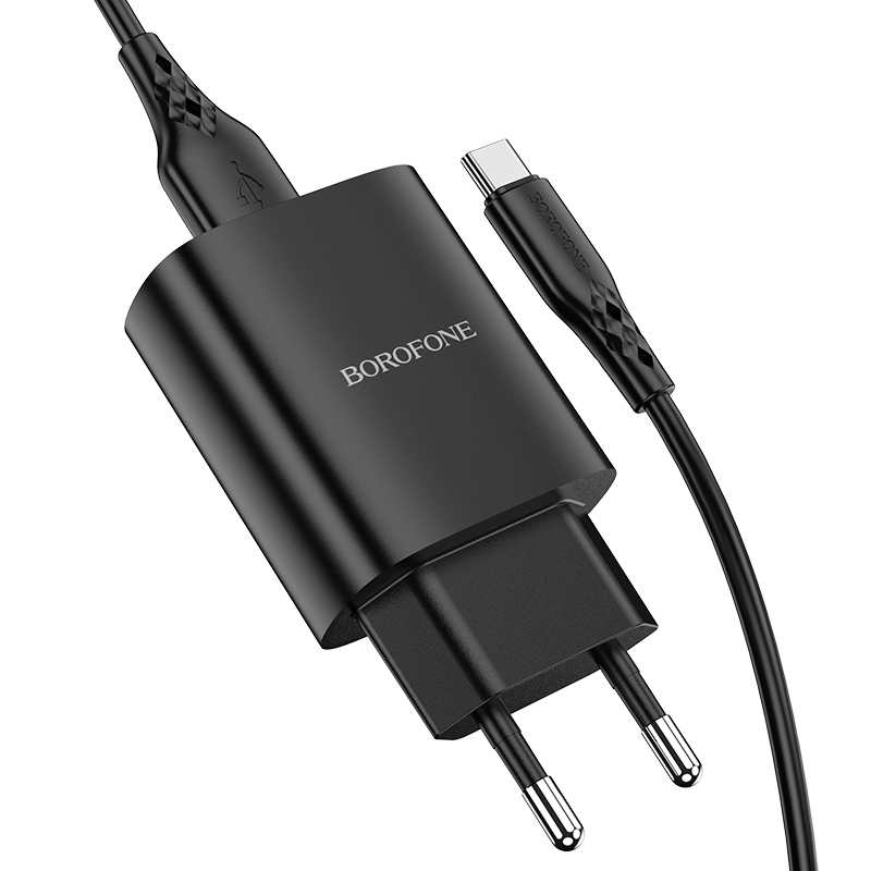 Borofone Nabíječka do sítě BN1 Innovative - USB - 2,1A včetně kabelu USB na Typ C , černá