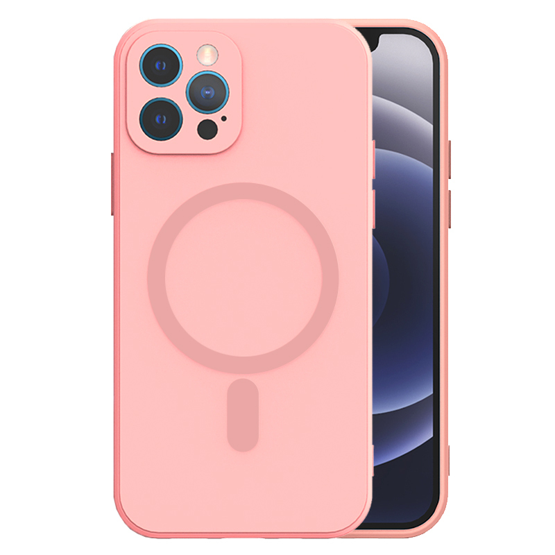 Kryt MagSafe Silicone pro Apple iPhone 12 , barva růžová