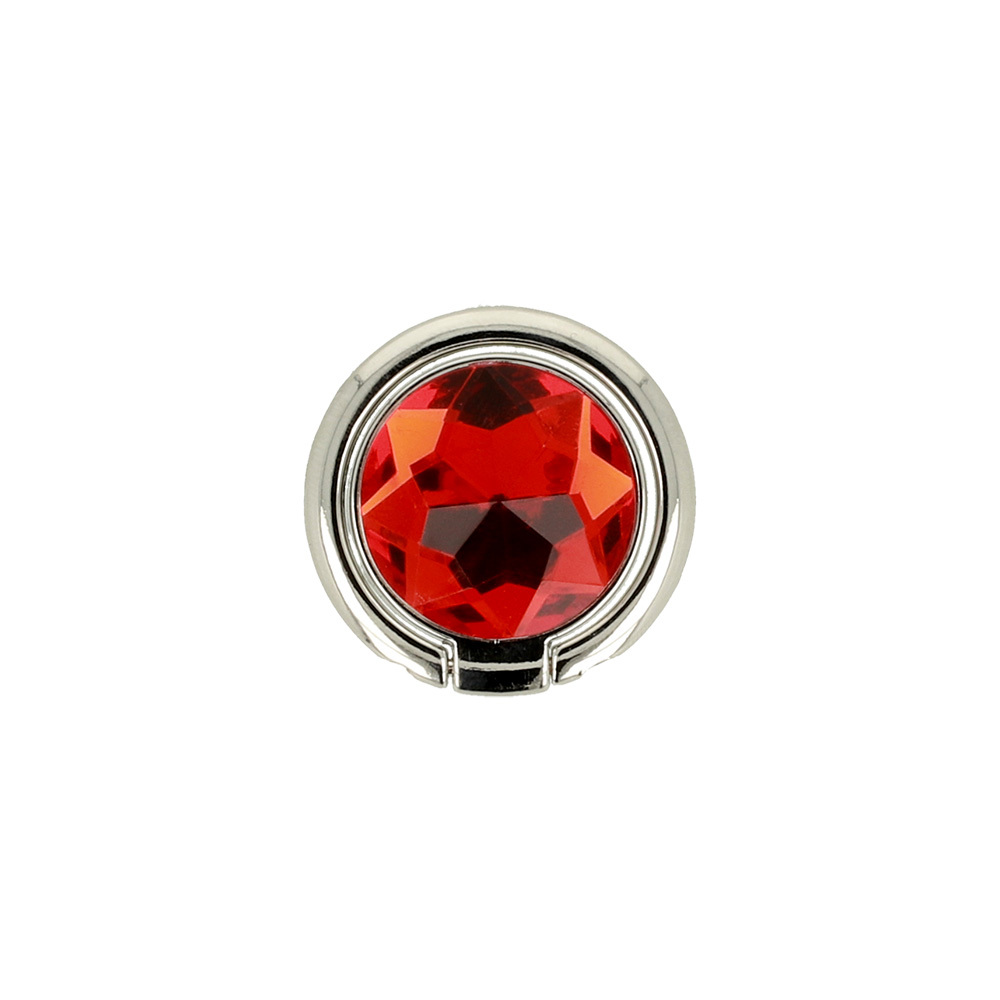 Držátko / držáček na mobil Ring CRYSTAL - , barva červená-, barva stříbrná