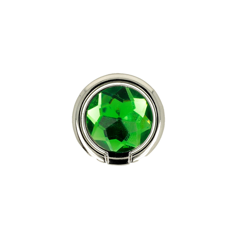 Držátko / držáček na mobil Ring CRYSTAL - , barva zelená-, barva stříbrná