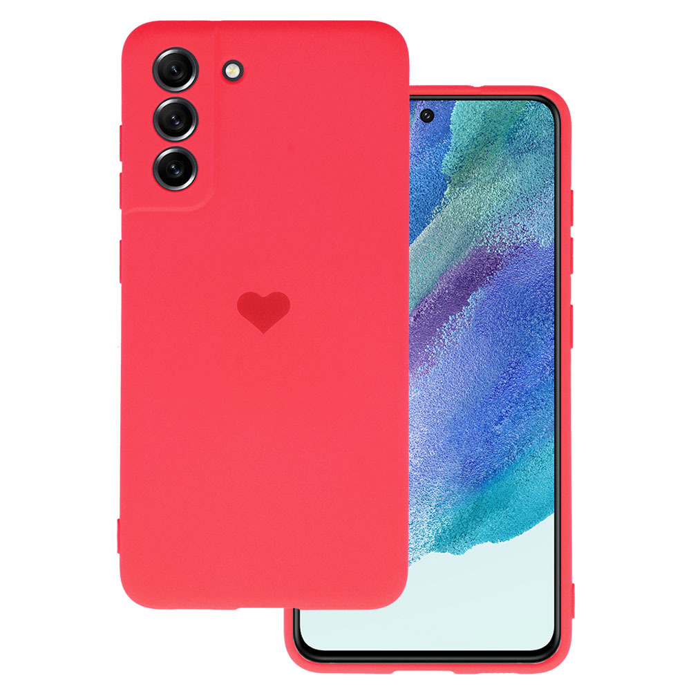Kryt Vennus Heart Silicone pro Samsung Galaxy S21 Plus , design 1 , barva červená