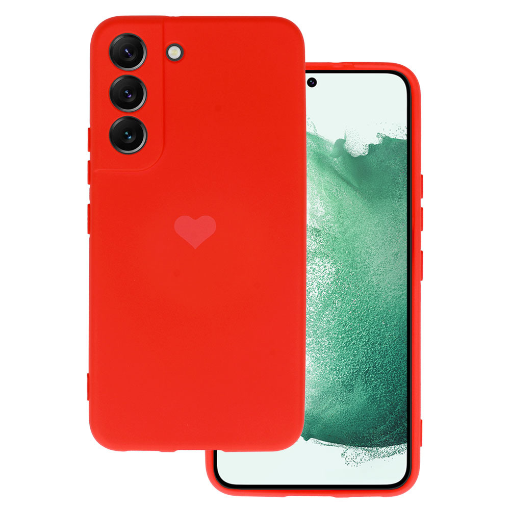 Pouzdro Vennus Silicone Heart Case Samsung Galaxy S22 vzor -  1 červená