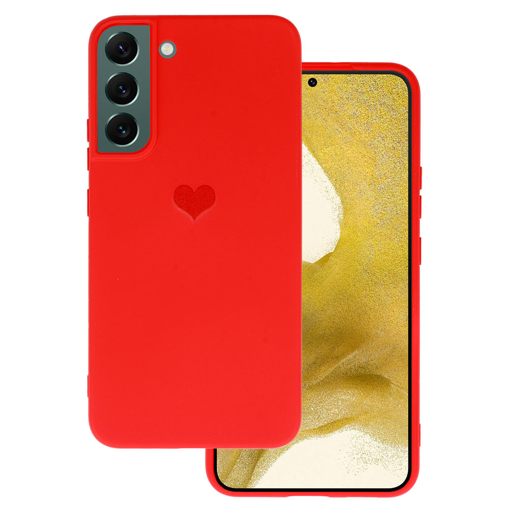 Pouzdro Vennus Silicone Heart Case Samsung Galaxy S22 Plus vzor -  1 červená