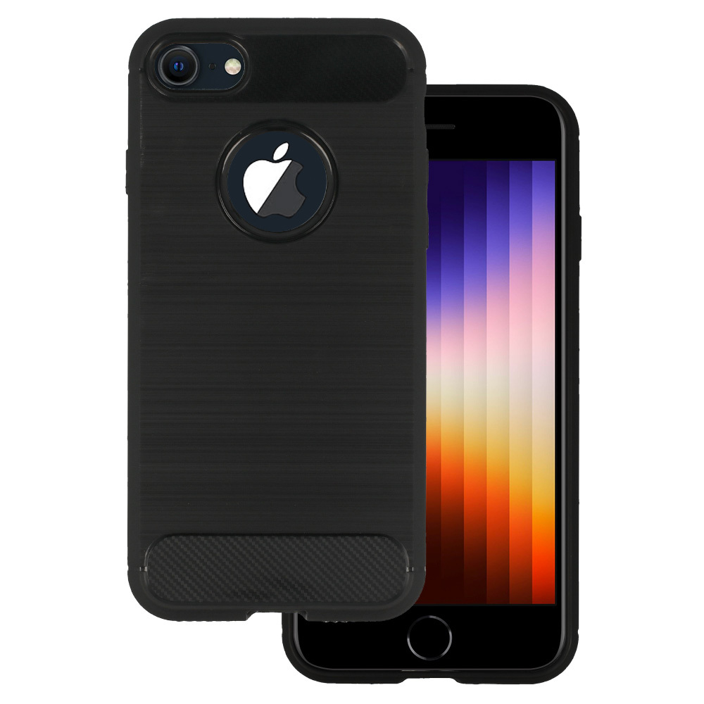Kryt Carbon pro Apple iPhone 7/8/SE 2020 / SE 2022 , barva černá