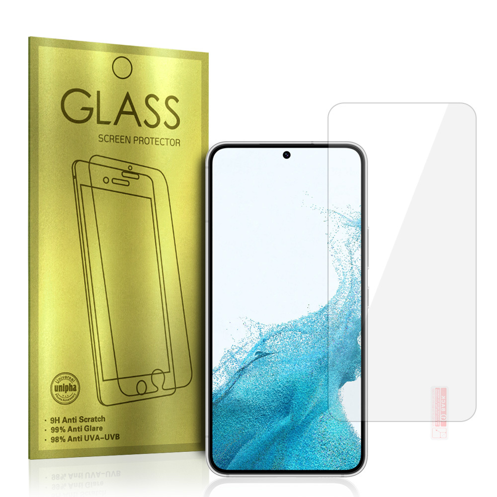 Tvrzené sklo na mobil 9H Glass Gold pro SAMSUNG GALAXY S22 PLUS