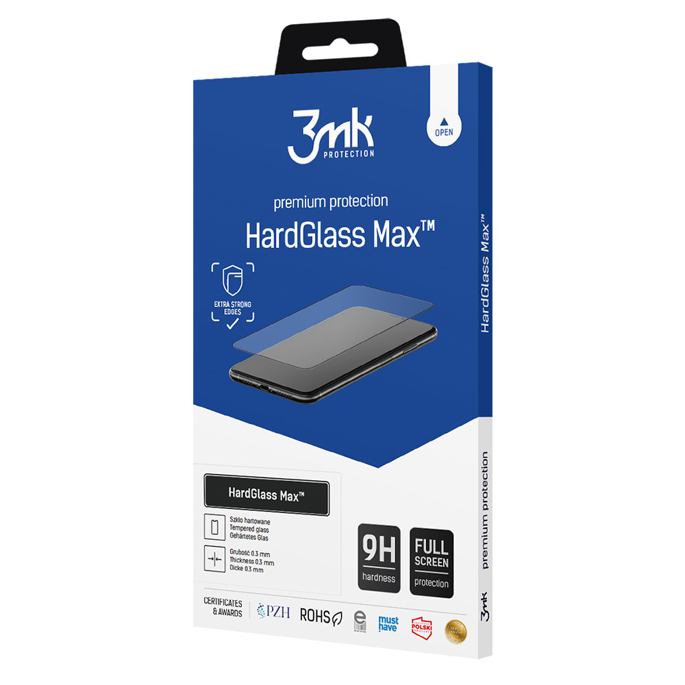 Tvrzené sklo 3MK HardGlass Max Fullscreen pro Samsung Galaxy S21 FE černé