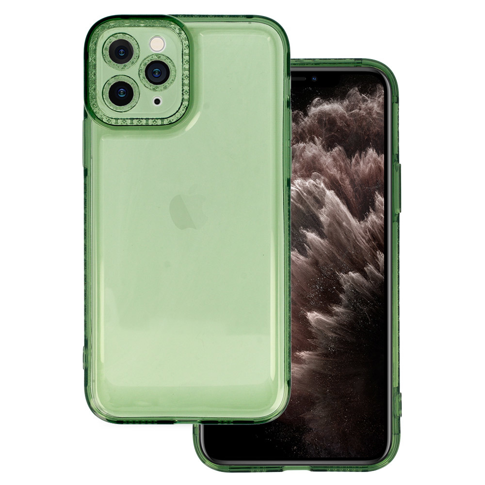 Kryt Crystal 2mm pro Apple iPhone 11 Pro Max , barva čirá , barva zelená
