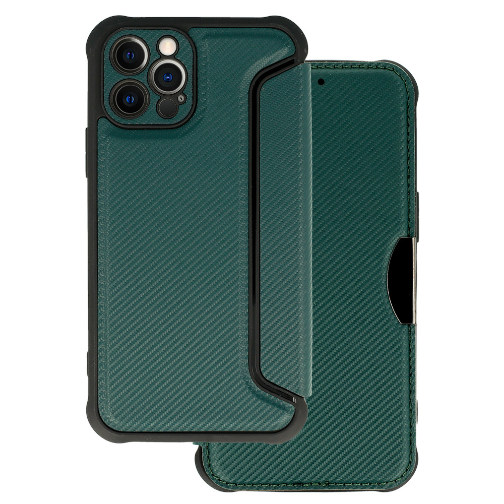 Razor Carbon Book Case for Apple iPhone 12 Pro , barva zelená