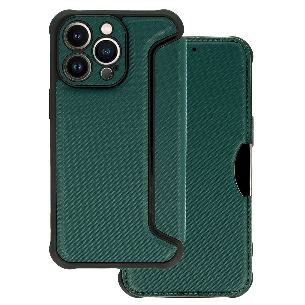 Razor Carbon Book Case for Apple iPhone 13 Pro , barva zelená