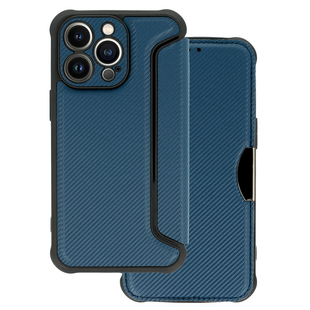 Razor Carbon Book Case for Apple iPhone 13 Pro , barva modrá