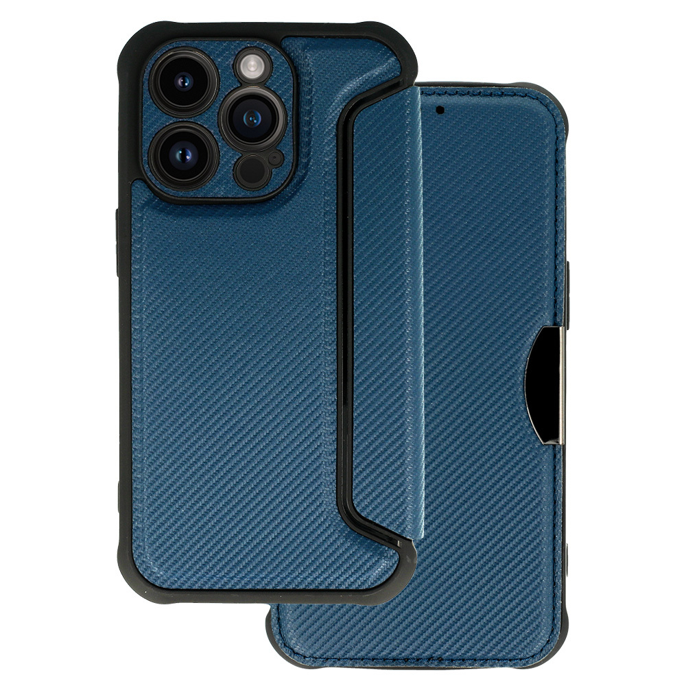 Razor Carbon Book Case for Apple iPhone 14 Pro , barva modrá