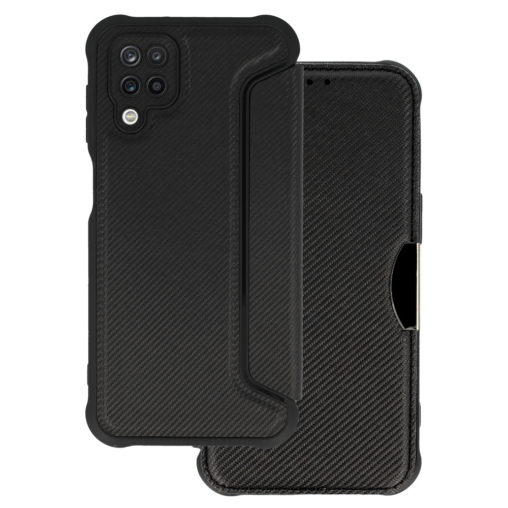 Razor Carbon Book Case for Samsung Galaxy A12 , barva černá