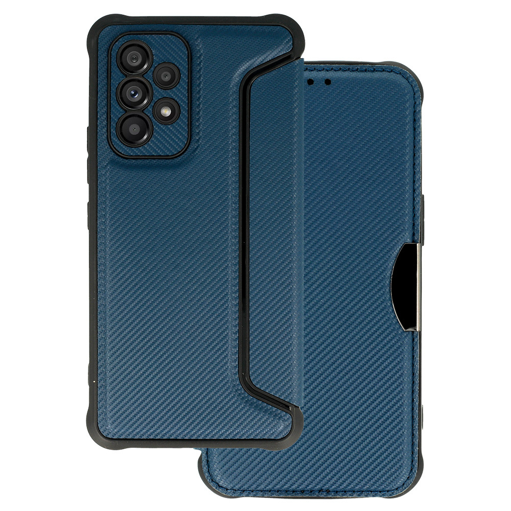 Razor Carbon Book Case for Samsung Galaxy A13 4G , barva modrá