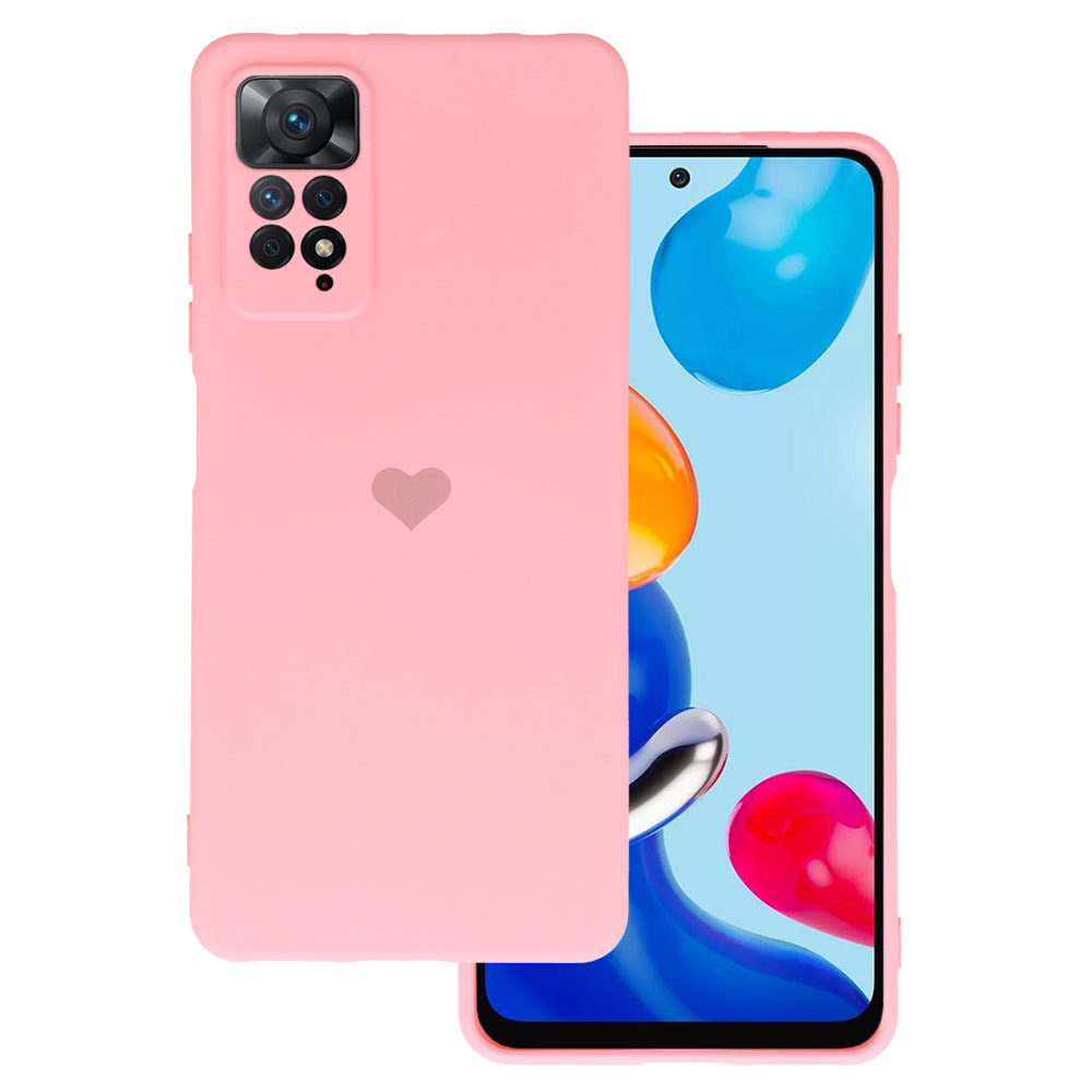 Kryt Vennus Heart Silicone pro Xiaomi Redmi Note 11 Pro/Note 11 Pro 5G , design 1 , barva růžová