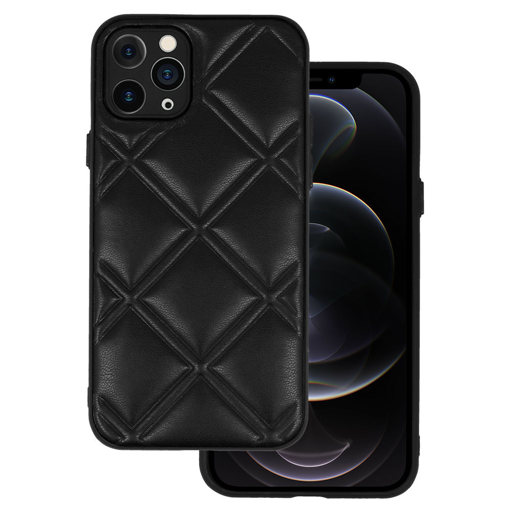 Kryt 3D Leather pro Apple iPhone 11 Pro , design 3 , barva černá