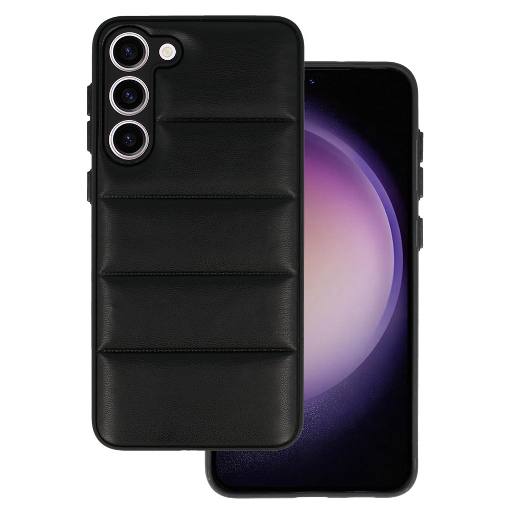 Kryt 3D Leather pro Samsung Galaxy S23 , design 2 , barva černá