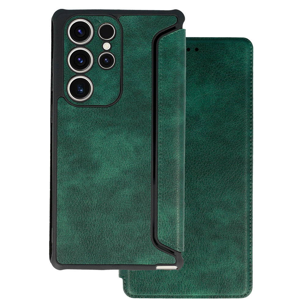 Knížkové pouzdro RAZOR Leather pro Samsung Galaxy S23 , barva zelená