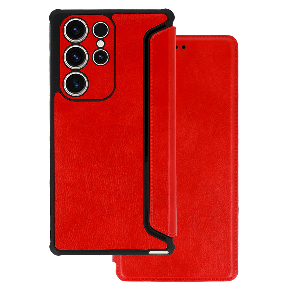 Knížkové pouzdro RAZOR Leather pro Samsung Galaxy S23 Plus , barva červená