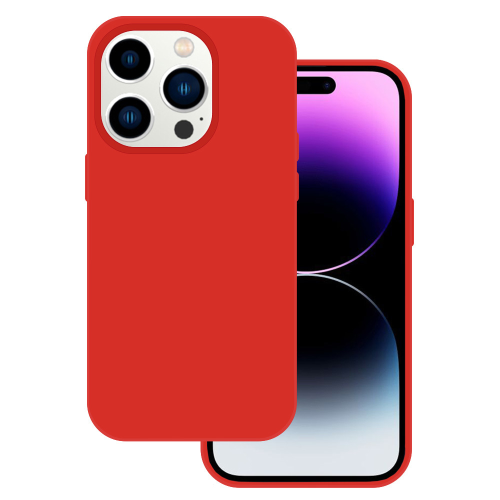 Kryt Silicone Premium pro Apple iPhone 12 , barva červená