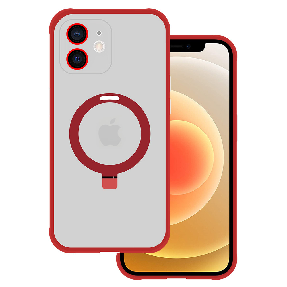 Kryt Magical MagSafe pro Apple iPhone 12 , barva červená