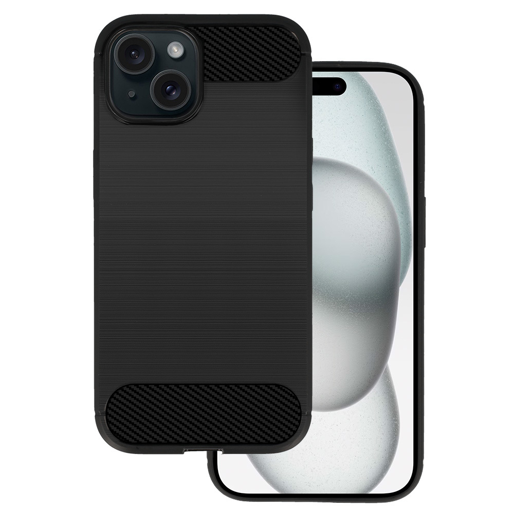 Kryt Carbon pro Apple iPhone 15 , barva černá